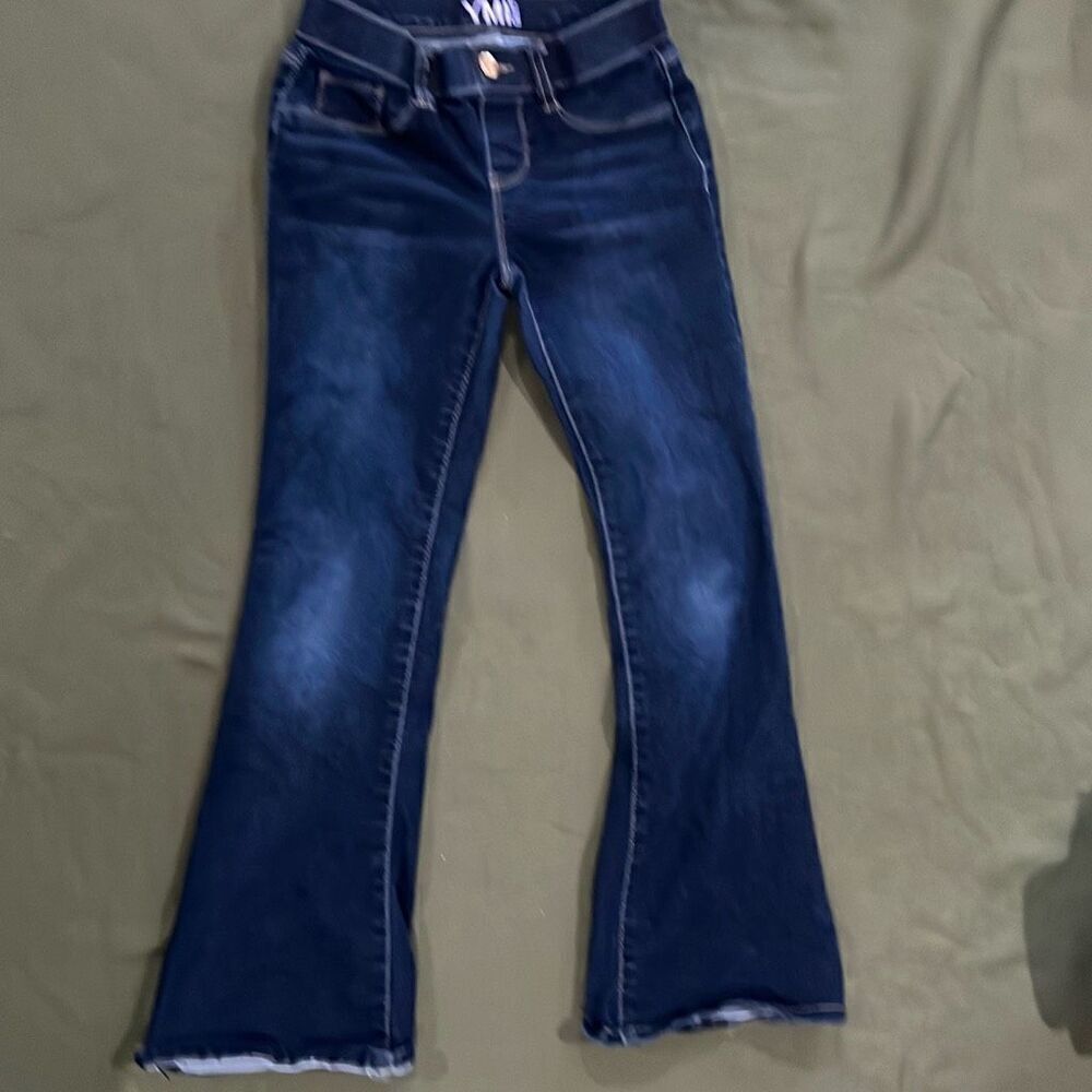 YMI Pull-On Dark Wash Flare Jeans (8)